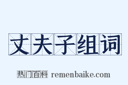 丈夫子组词是什么意思的图片